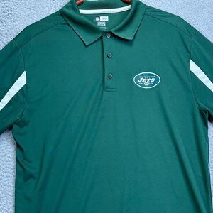 New York Jets Polo Men Large TX3 Cool Green Rugby Mens‎ NFL Football